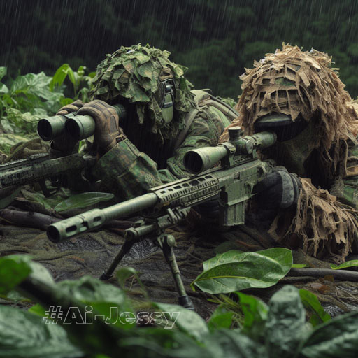 Photorealistic of a US Special Force ready to shoot