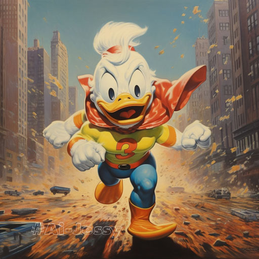 comic book superhero by Carl Barks