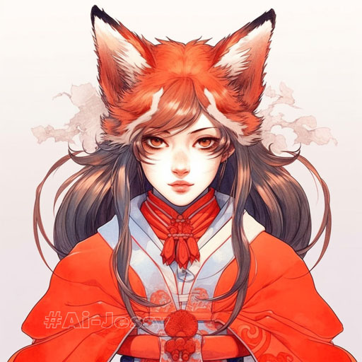 manga kitsune woman by Akira Toriyama