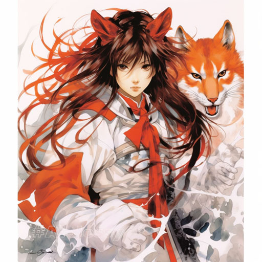 manga kitsune woman by Hajime Isayama