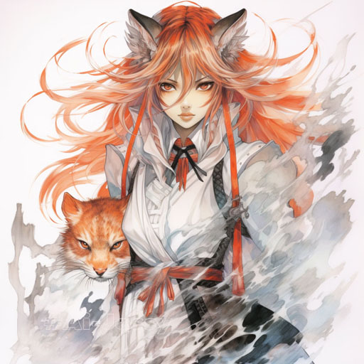 manga kitsune woman by Hajime Isayama