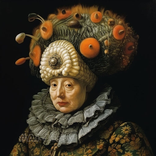 portrait of woman by Giuseppe Arcimboldo