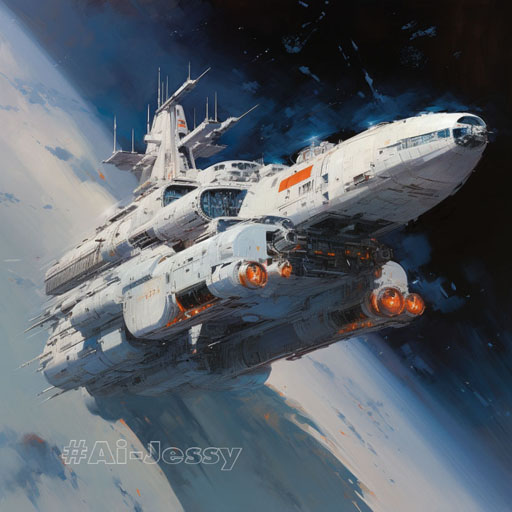 spaceship by John Berkey