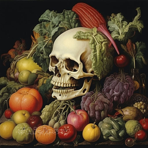 still life by Giuseppe Arcimboldo