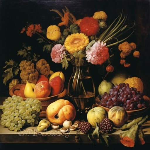 still life by Giuseppe Arcimboldo